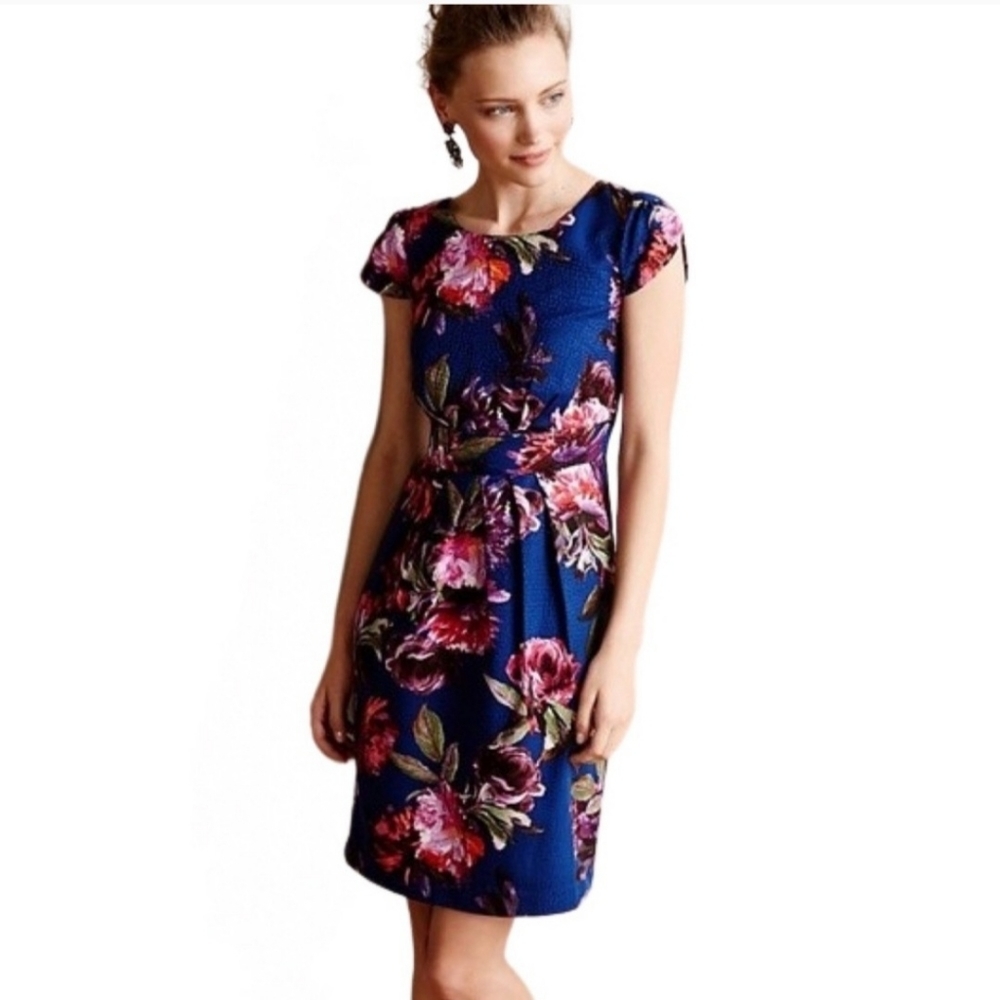 Anthropologie Moulinette Soeurs Rosado Floral Cap Sleeve Mini Dress Size 12